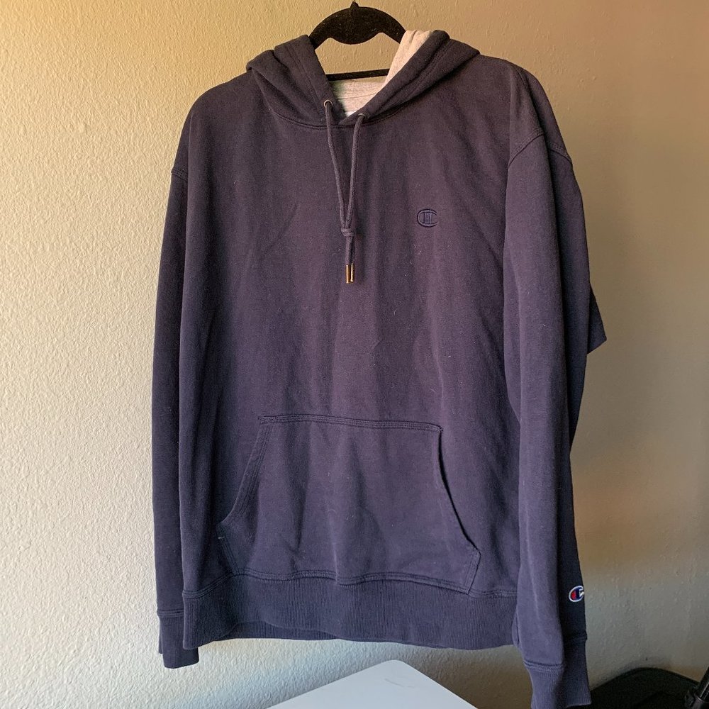 Champion Men's Casual Blue Hoodie Size L